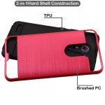 Wholesale ZTE ZMAX Pro, ZTE Z981 Armor Hybrid Case (Hot Pink)